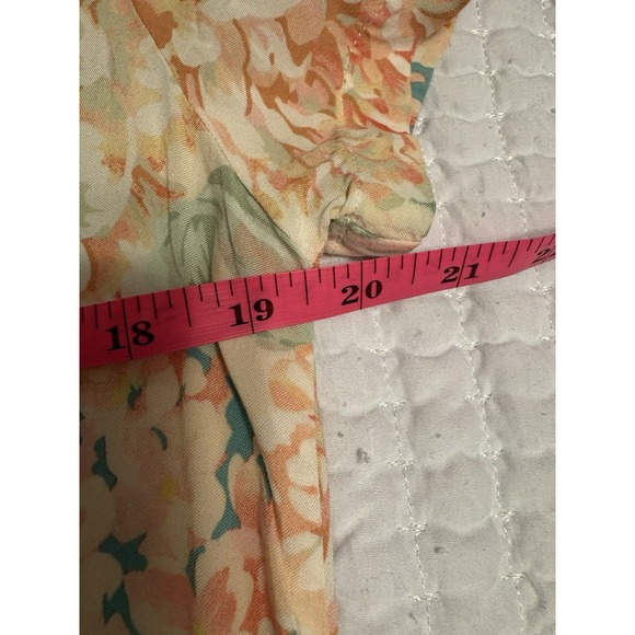 O'Neill Women's Floral Print Ruffled Tie Front Blouse, Medium - Picture 7 of 10